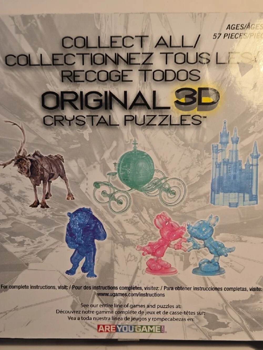 Disney Original 3D Crystal Puzzle Winnie the Pooh (Yellow) & Piglet (Pink)
